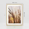 Plakat w ramie 30x40 - Malownicza Łąka z Trawam - trawy, łąka - rama drewno