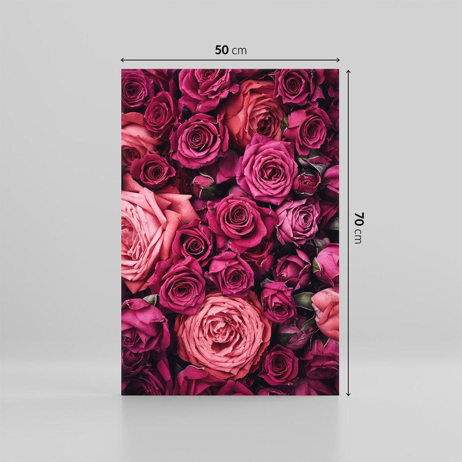 Obraz na płótnie 50x70 - Róże - piękno kwiatów - róże, kwiaty