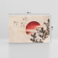Obraz na płótnie 70x50 - "Birds and sunset" Katsushiki Hokusai - Reprodukcja - reprodukcja, obraz na płótnie