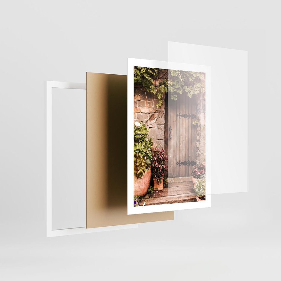 Plakat w ramie 50x70 - Wyjątkowy Klimat - drzwi, stare - rama biała