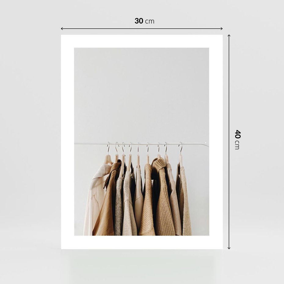 Plakat bez ramy 30x40 - Boho Elegancja - boho kobiece zdjęcie, wieszak