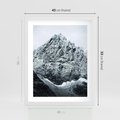 Plakat w ramie 40x50 - Surowość Gór - śnieg, zima w górach - rama biała