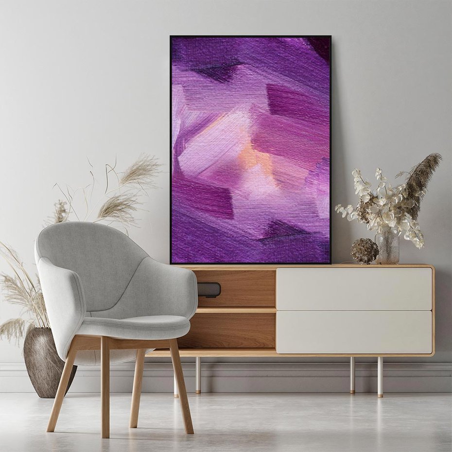 Obraz w ramie 50x70 - Abstrakcyjna gra kolorów - abstrakcja, akwarela - rama czarna