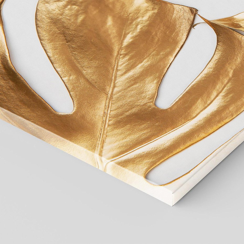 Obraz na płótnie 120x40 - Siła Natury - złote, liście