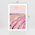 Plakat bez ramy 50x70 - Harmonijny Świt - pastelowy krajobraz, nowoczesny plakat