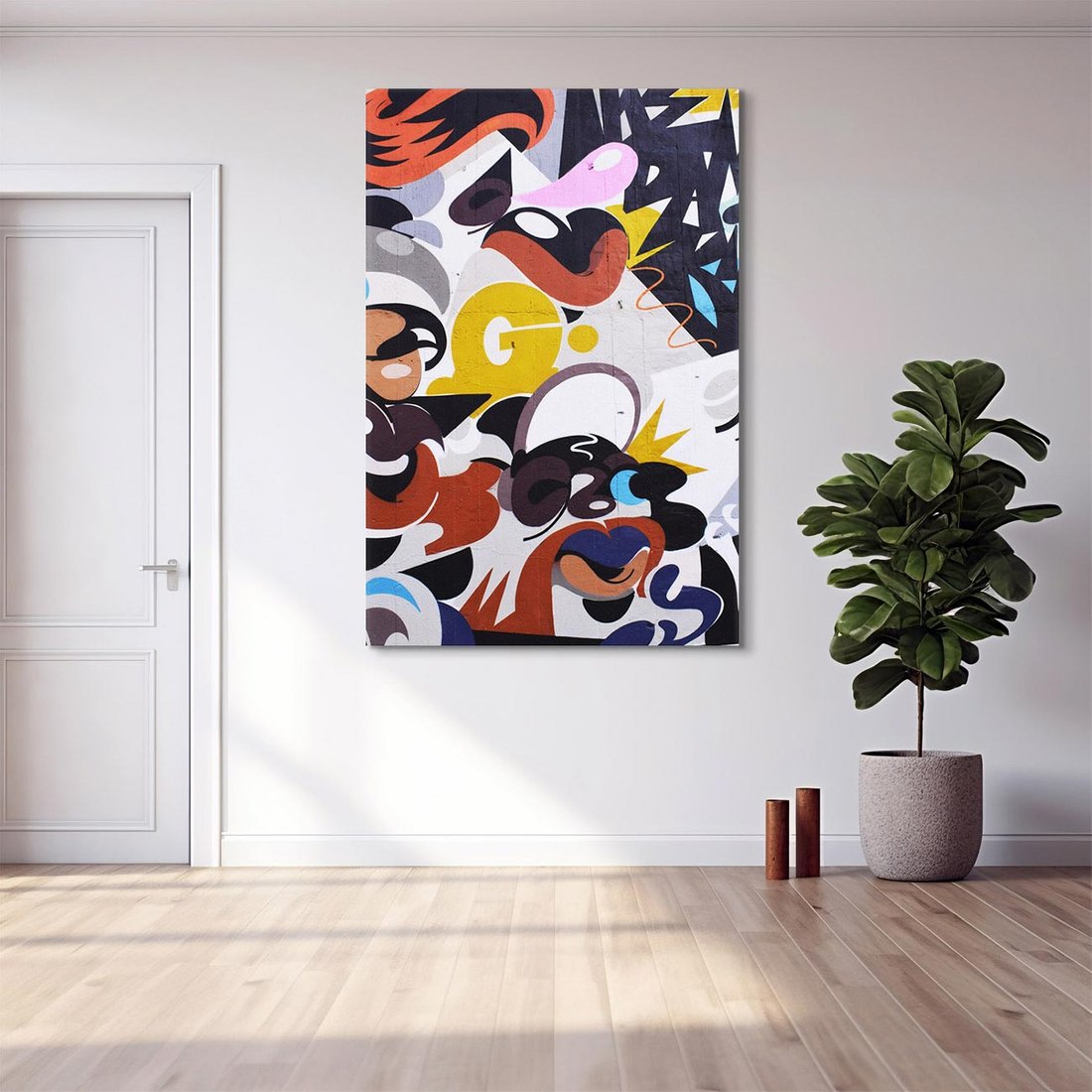 Obraz na płótnie 50x70 - Moc kolorów w graffiti - graffiti