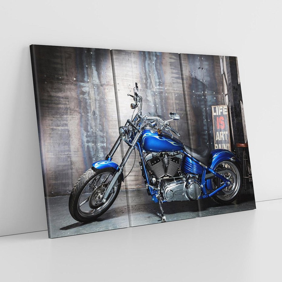 Obraz na płótnie 120x80 - Siła i wolność na dwóch kółkach - chopper, motocykl