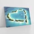 Obraz na płótnie 120x80 - Idylliczna wyspa: serce morza - wyspa, serce