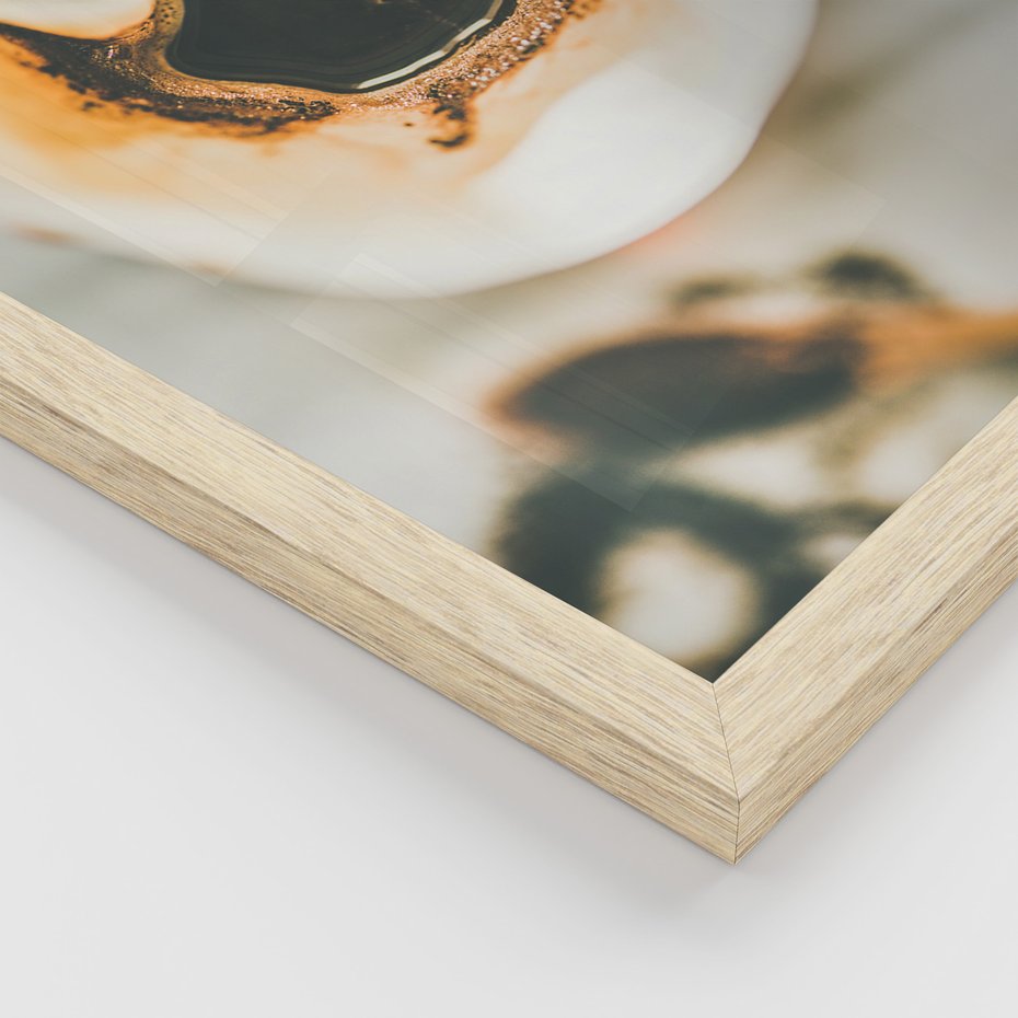 Zestaw obrazy w ramie 30x40 galeria - Miłego, dnia, kawa, napis, kuchnia, restauracja - rama drewno