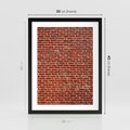 Plakat w ramie 30x40 - Mur z Cegieł - cegły, mur - rama czarna
