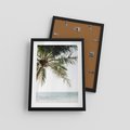Plakat w ramie 30x40 - Wakacyjne Marzenie - palma nad morzem,  - rama czarna