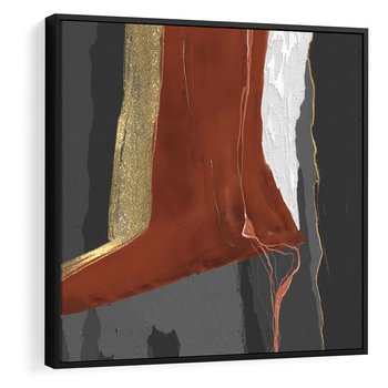 Obraz w ramie 50x50 - Abstrakcyjna impresja - abstrakcja, nowoczesny - rama czarna