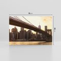 Obraz na płótnie 70x50 - ikoniczna panorama Nowego Jorku - most, Nowy Jork