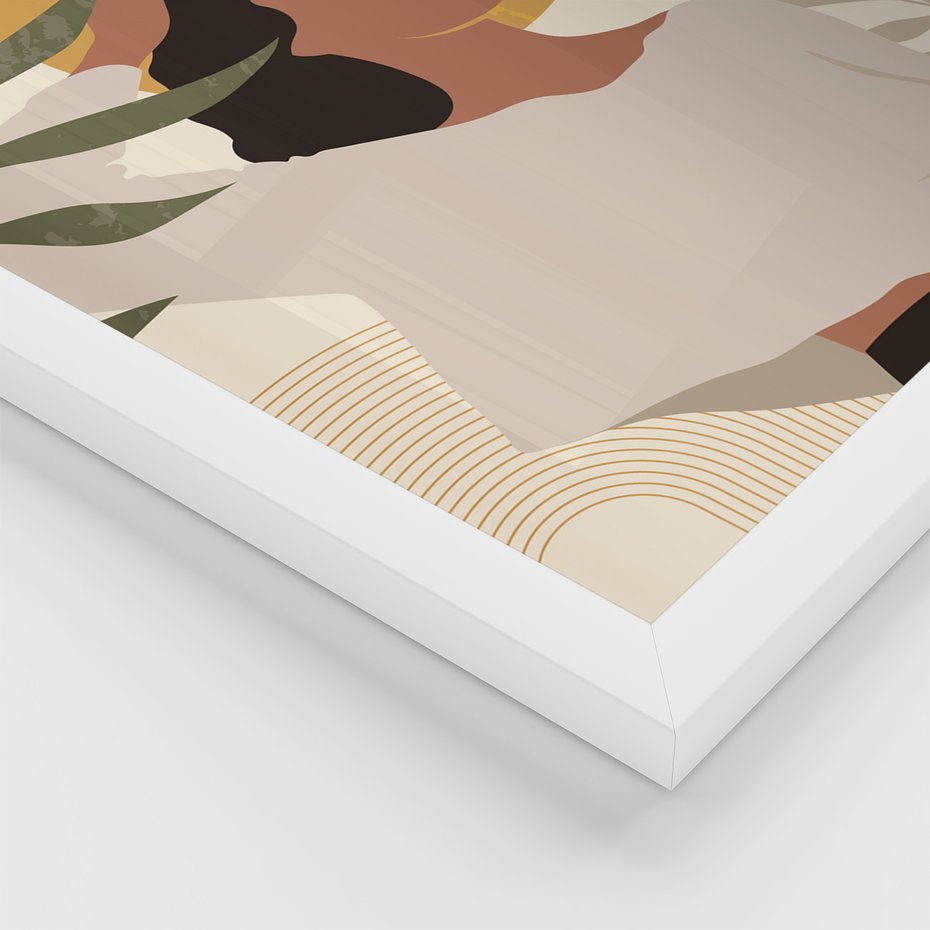 Zestaw obrazy w ramie 30x40 galeria - Boho, kobiety, postacie - rama biała