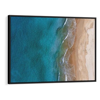 Obraz w ramie 70x50 - Spokój nad morzem - morze, plaża - rama czarna