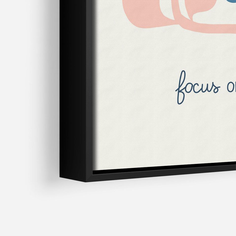 Obraz w ramie 50x70 - Linie kwiatowych marzeń - minimalistyczna kwiatowa kompozycja, pastelowe kolory - rama czarna