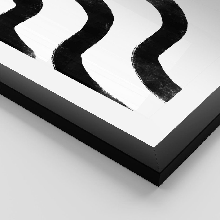 Plakat w ramie 50x70 - Wibracje Plam - abstrakcja, minimalizm - rama czarna