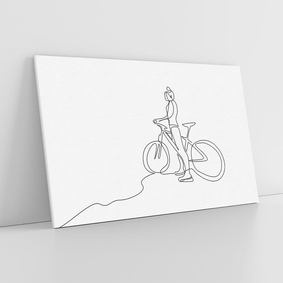 Obraz na płótnie 70x50 - Minimalistyczna Przejażdżka - szkic, minimalizm