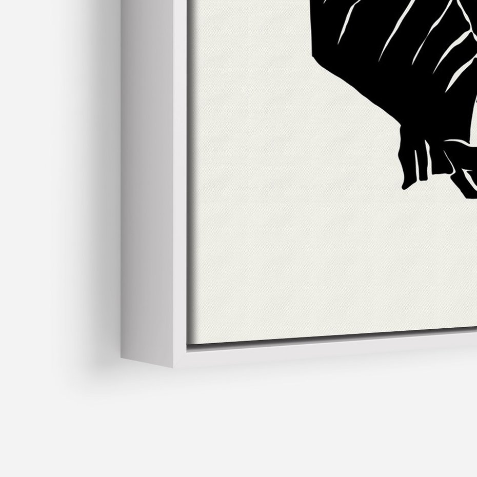 Obraz w ramie 50x70 - Rytmy roślinnego życia - nowoczesna sztuka, minimalistyczny styl - rama biała