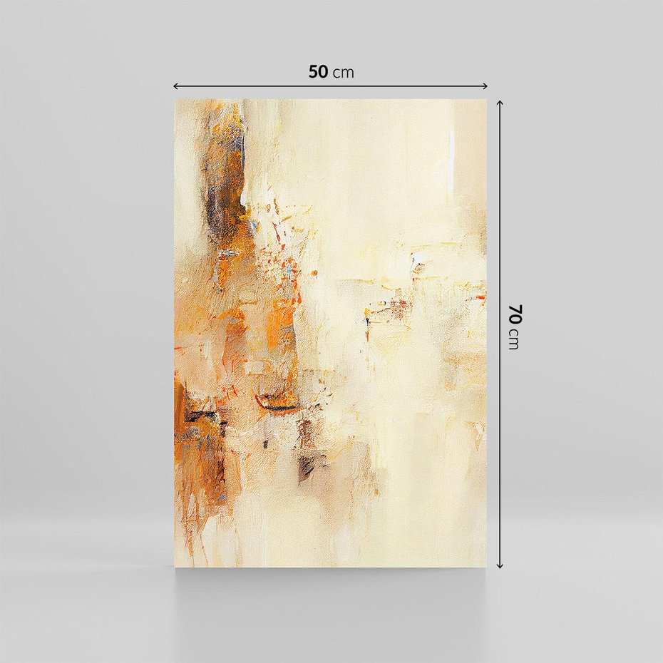 Obraz na płótnie 50x70 - Odbicie utraconych barw - abstrakcja, tekstury farb