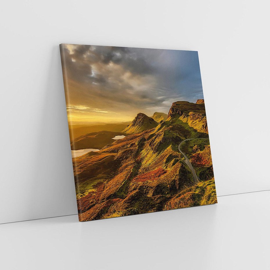 Obraz na płótnie 80x80 - Wzniesienia gór: piękno natury - góry