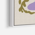 Obraz w ramie 80x120 - Kolorowe Echa - kwiaty, abstrakcja - rama biała