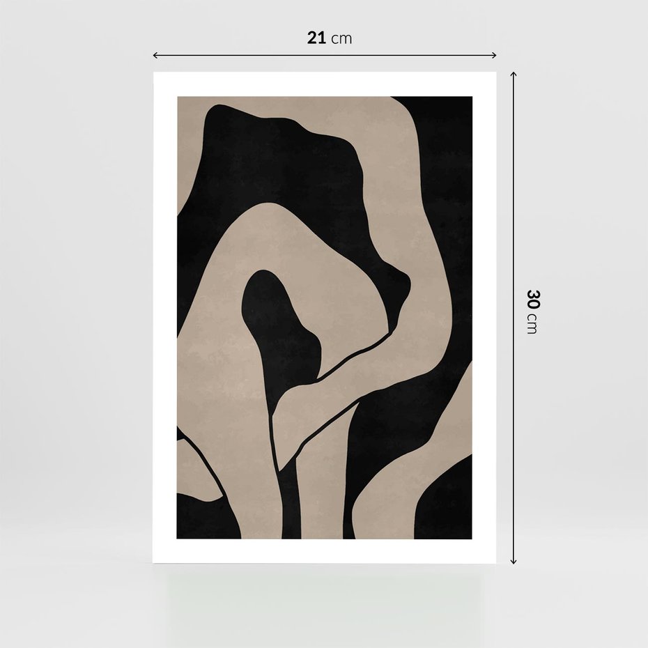 Plakat bez ramy 21x30 - Nocne Pochłonięcia - abstrakcyjne linie, mroczny plakat