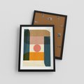 Plakat w ramie 30x40 - Geometryczna Ekspresja - geometria, plakat - rama czarna