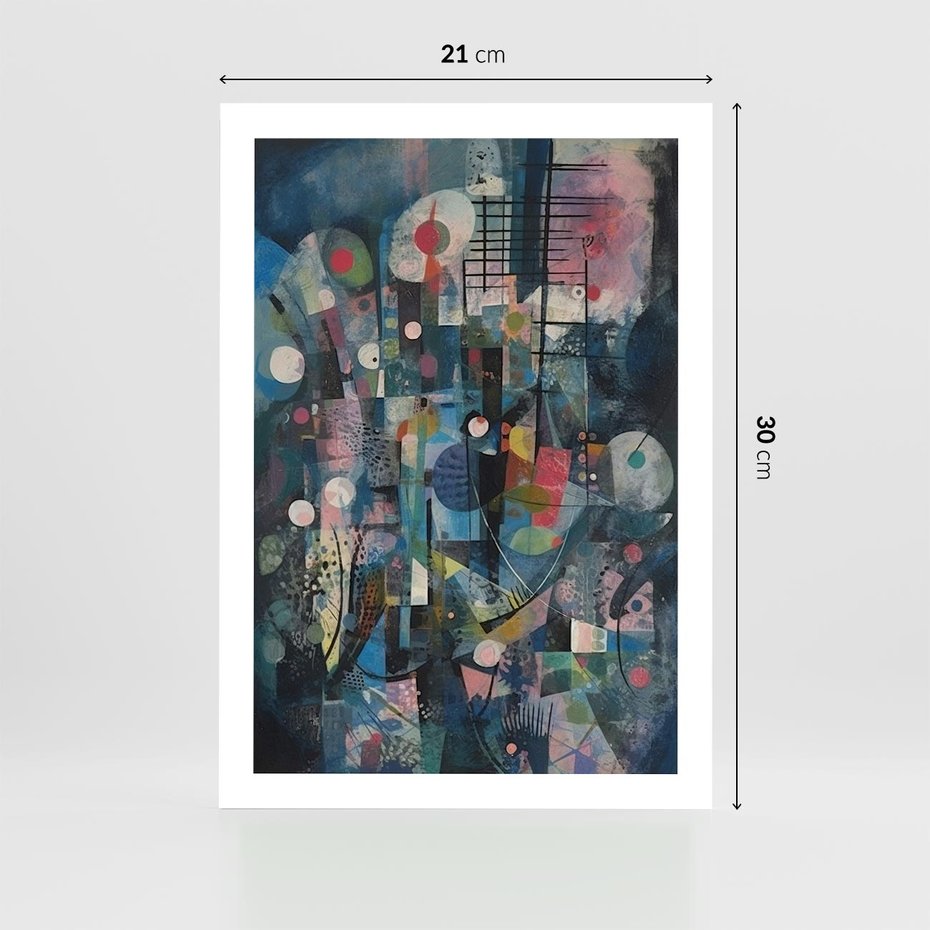 Plakat bez ramy 21x30 - Rozbijając Granice Kreatywności - abstrakcyjny obraz, sztuka abstrakcji