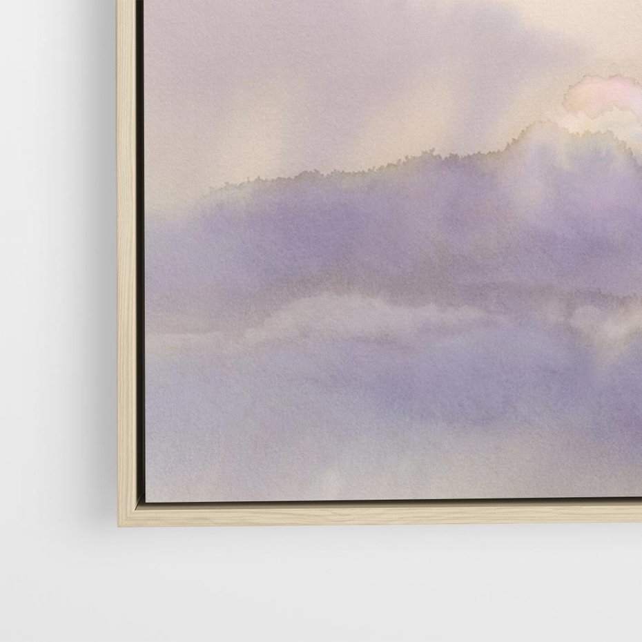 Obraz w ramie 120x80 - Ruchoma cisza widzenia - akwarela, subtelene - rama drewno