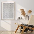 Plakat w ramie 30x40 - Wymiarowa Struktura - ściana, cegła - rama drewno