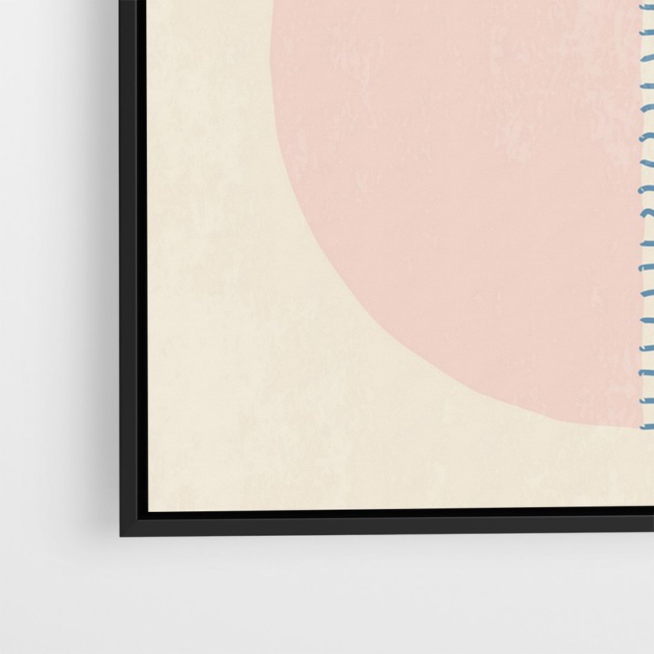 Obraz w ramie 50x70 - Migotliwe Wzory - geometryczne kształty, koła - rama czarna