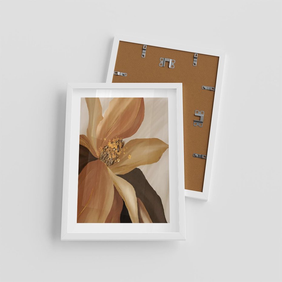 Plakat w ramie 30x40 - Wyraz Luksusu - sztuka, nowoczesna - rama biała