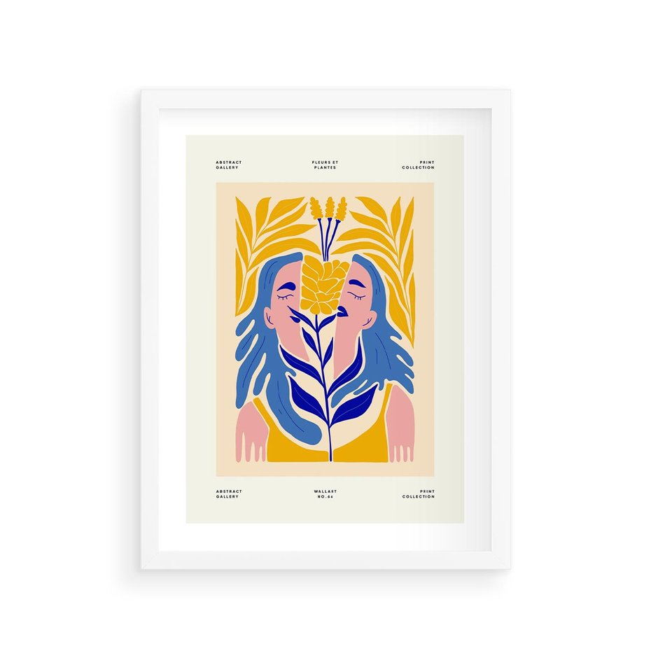 Plakat w ramie 30x40 - Roztopione Granice - nowoczesna sztuka, abstrakcja - rama biała