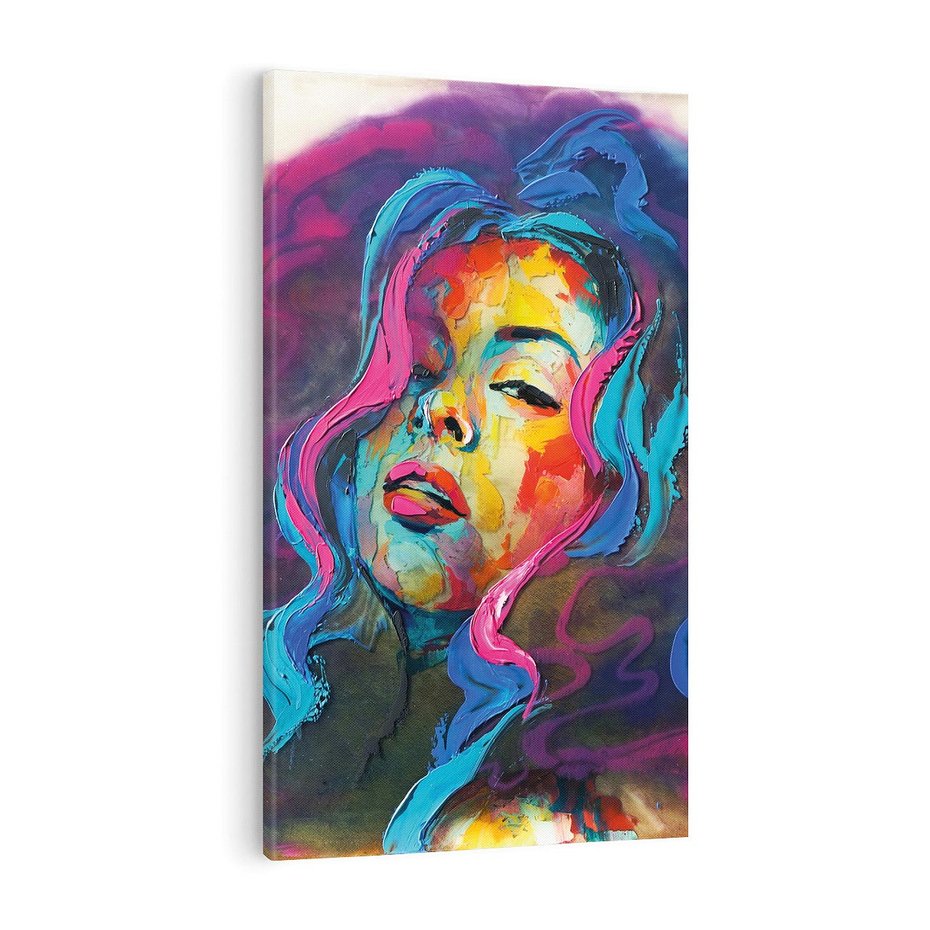 Obraz na płótnie 50x70 - Bujna Ekspresja - grafika komputerowa, przypomina obraz olejny