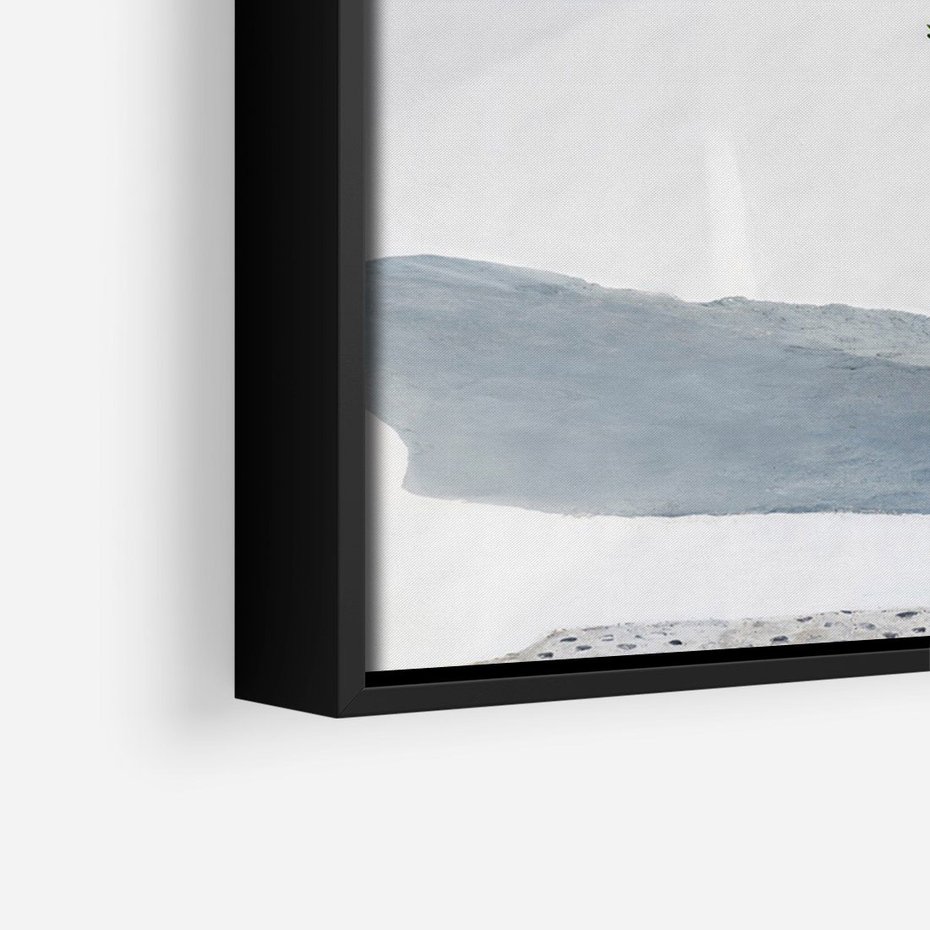 Obraz w ramie 50x70 - Błękitne wybrzeże - Santorini, Grecja - rama czarna