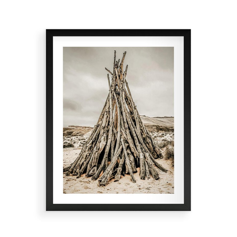 Plakat w ramie 40x50 - Ciepło Przeszłości - retro fotograia, odcienie sepii - rama czarna