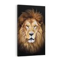 Obraz na płótnie 70x100 - Król zwierząt w majestatycznym stylu - lew, król
