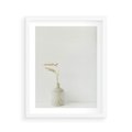 Plakat w ramie 40x50 - Sztuka Prostoty - minimalistyczny wazon, źdźbła traw - rama biała