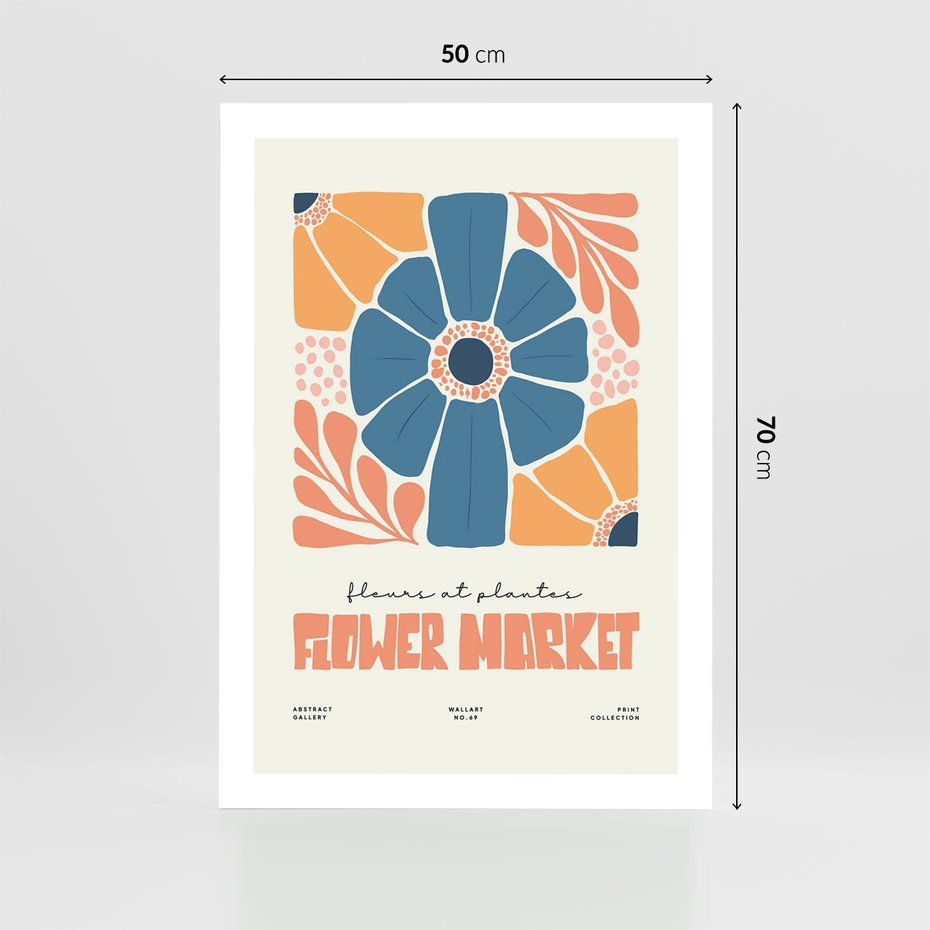 Plakat bez ramy 50x70 - Rozbijające Widoki - kwiaty, nowoczesny plakat