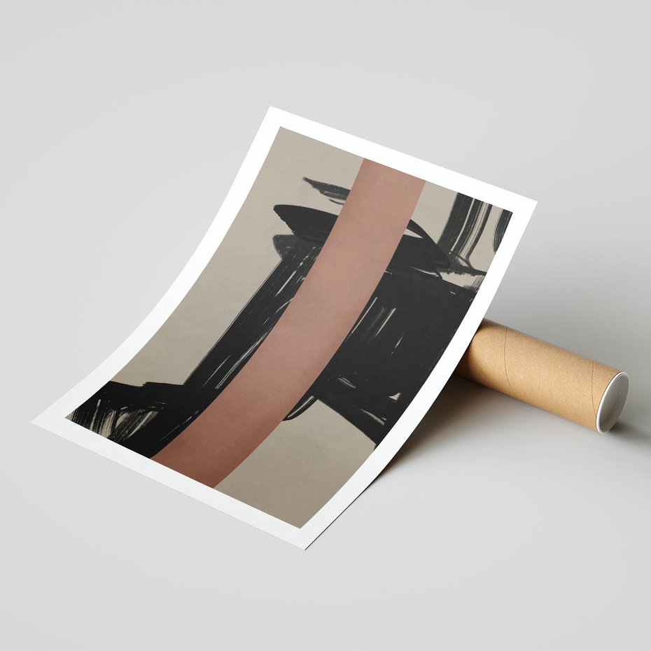 Plakat bez ramy 30x40 - Niezwykłe Przeobrażenia - abstrakcja, czarne splatane linie