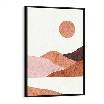 Obraz w ramie 50x70 - Górskie Wzory - nowoczesna sztuka, góry - rama czarna