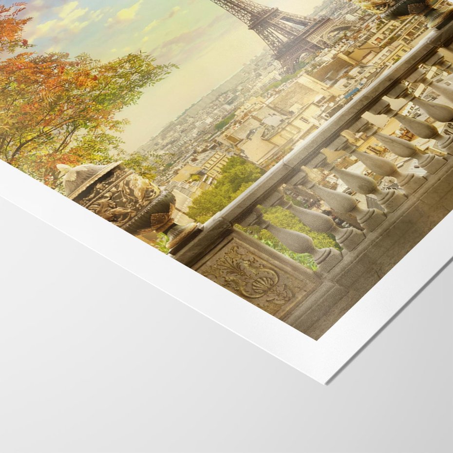 Plakat bez ramy 40x50 - Paryż za Wieżą Eiffla - Paryż, Eiffla