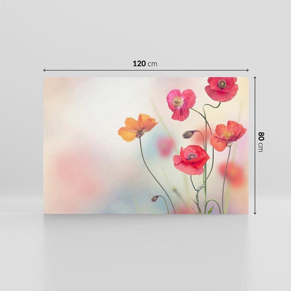 Obraz na płótnie 120x80 - Urok natury - kwiaty, akwarela