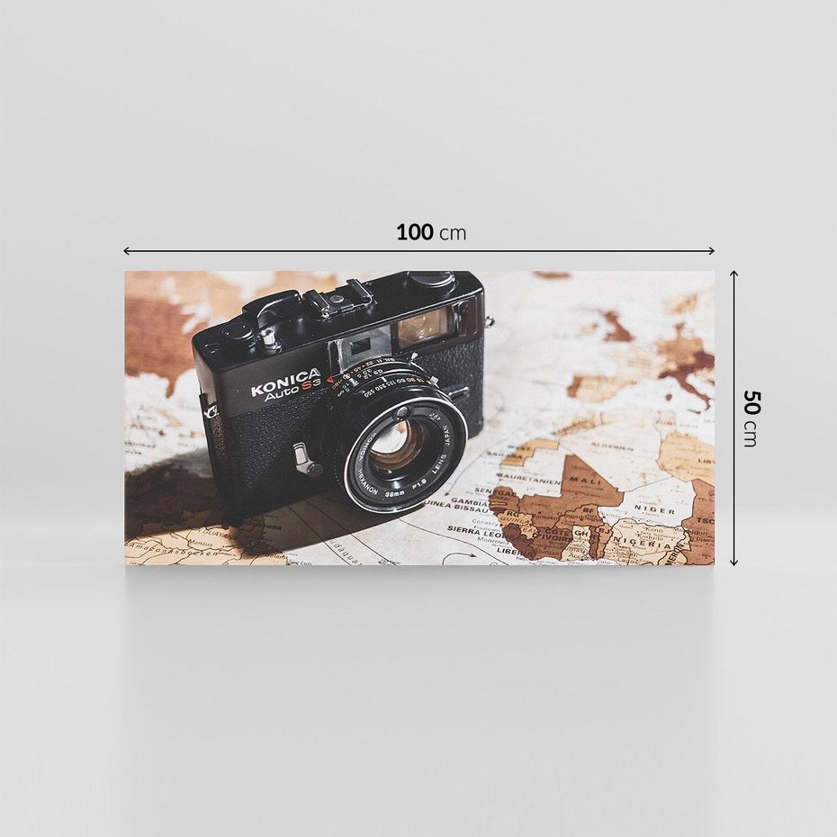 Obraz na płótnie 100x50 - Fotograficzna Przygoda Retro - aparat, retro