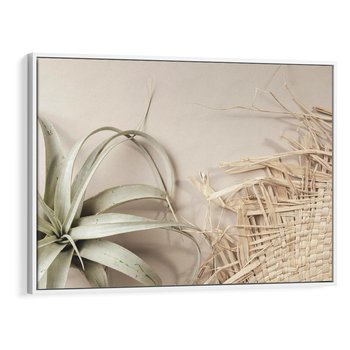 Obraz w ramie 120x80 - Boho urok suchych liści - suche, liście - rama biała