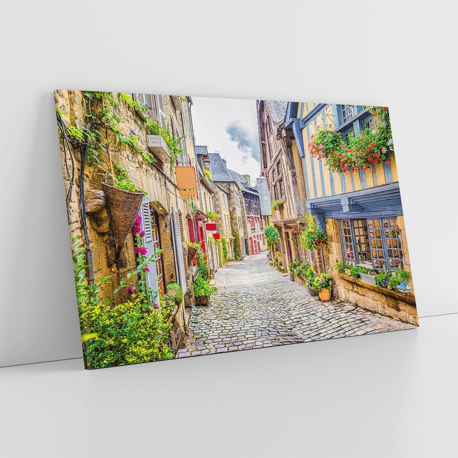 Obraz na płótnie 70x50 - Uliczka w mieście: włoska atmosfera - uliczka, miasto