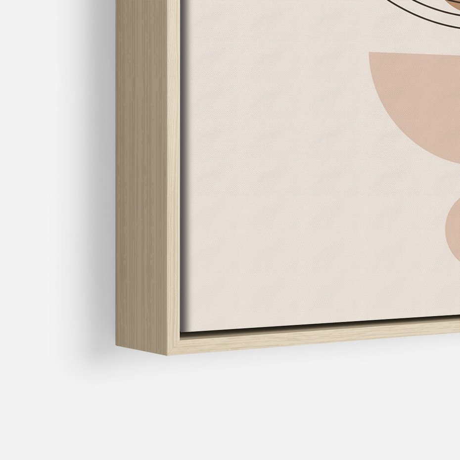 Obraz w ramie 80x120 - Strukturalne Kształty Postępu - boho plakat, minimalizm - rama drewno