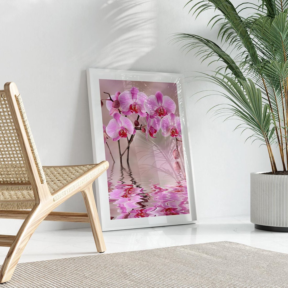 Plakat bez ramy 50x70 - Relaksacyjne spa w otoczeniu storczyka - spa, storczyk