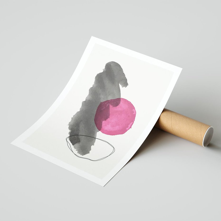 Plakat bez ramy 50x70 - Bezczasowe Rytmy - abstrakcyjne nieregularne plamy, czarny